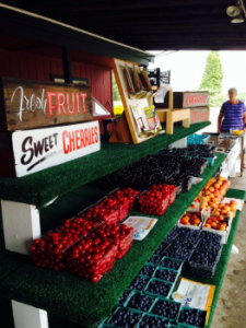 Fruit Stand at Gallaghers Farm Market Traverse City Michigan 