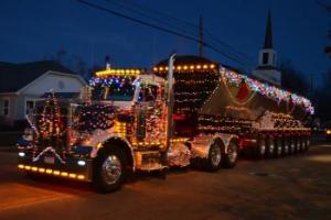 Festive Truck in the Parade at the Winterfest Celebration in Laingsburg  Michigan
